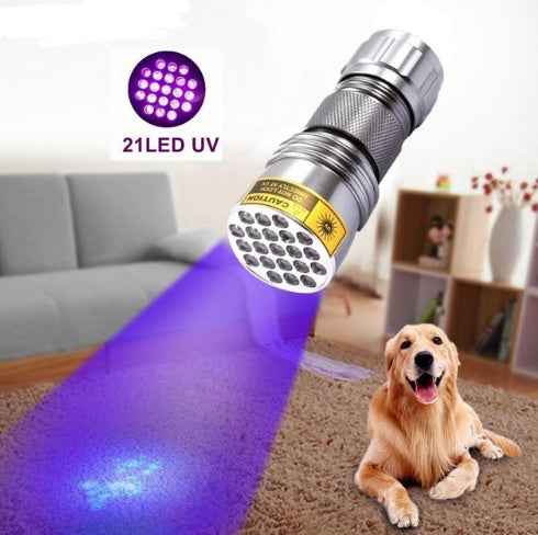 UV Flashlight - 21 LED Blacklight Counterfeit Detector - Patriot Drop 24