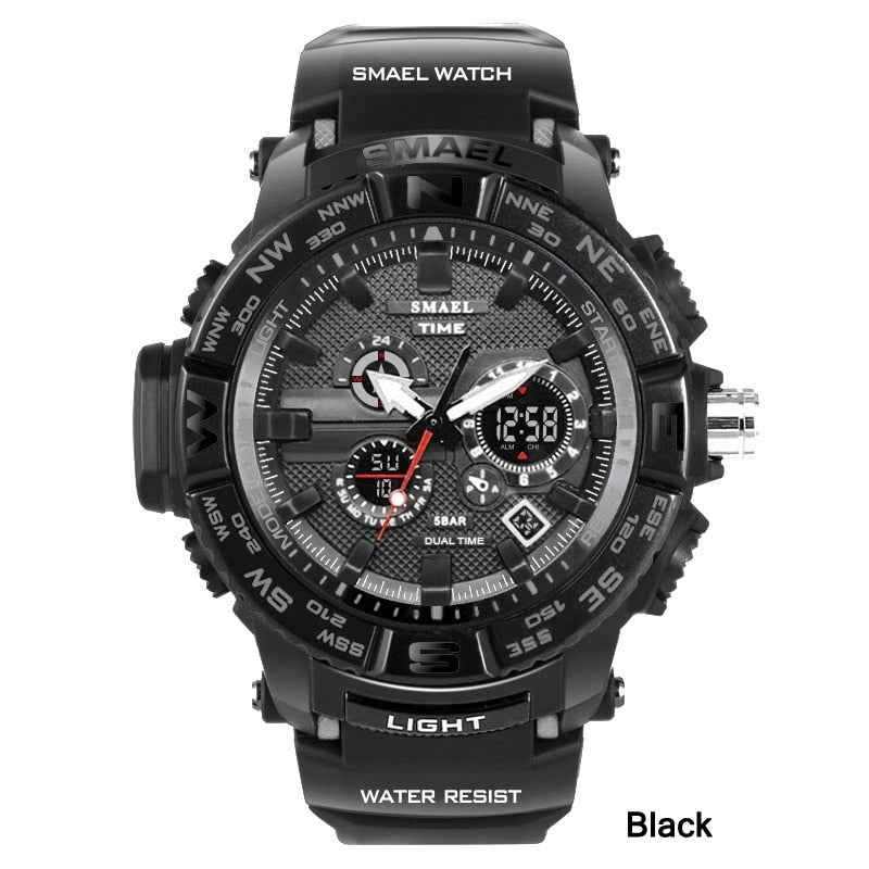 men sport watches SMAEL 1531 brand dual display watch men LED digital analog electronic quartz watches 30M waterproof male clock