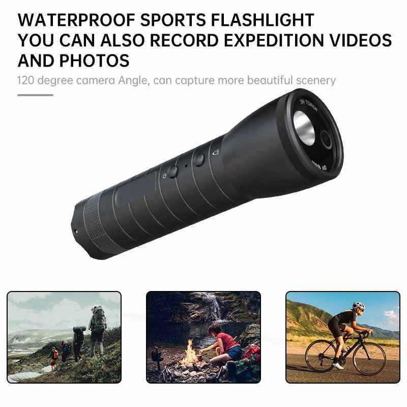 Outdoor HD Video Night Vision Flashlight Camera Waterproof Camera