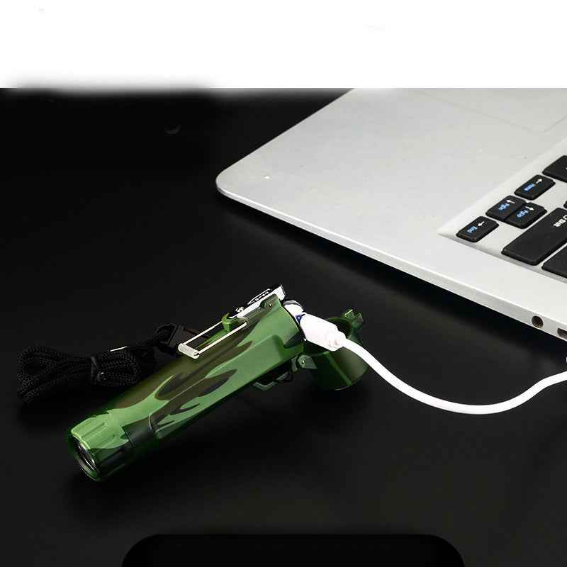 Outdoor Travel Compass Rechargeable Lighter Tube Waterproof Lighter Usb Pulse Lighter - Patriot Drop 24