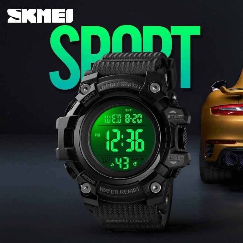 SKMEI  1552 Fashion Men Sport Watch Luxury Watches Stopwatch Countdown Digital Watch 50Bar Waterproof Military Watch Clock For Mens