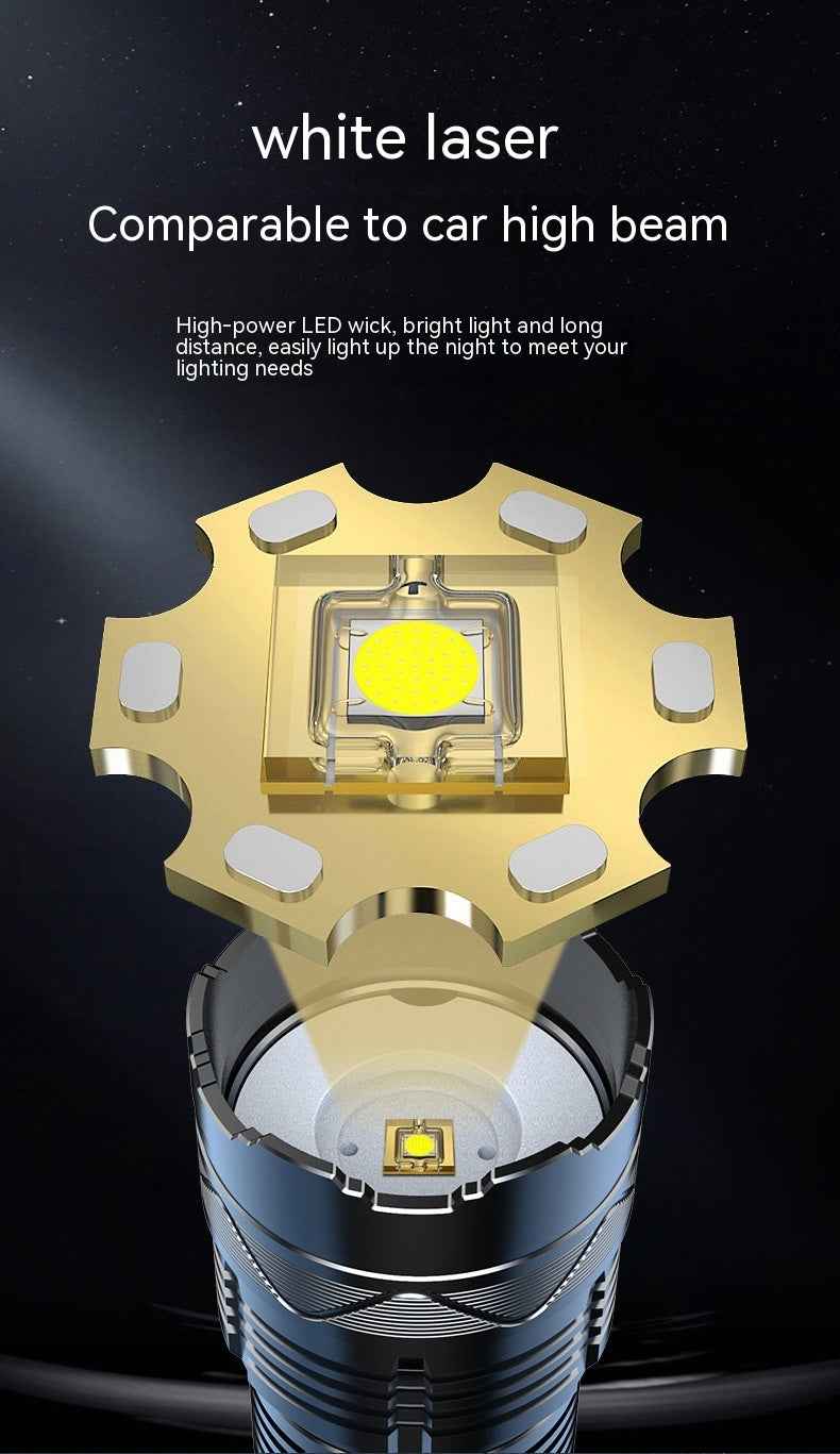 Tactical Flashlight - High - Power LED Outdoor White Laser Beam - Patriot Drop 24