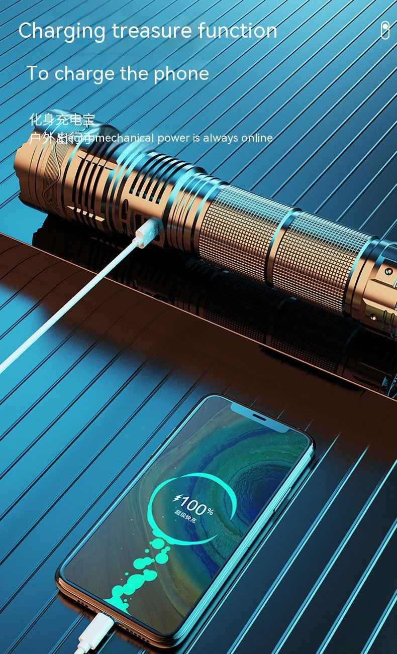 Tactical Flashlight - High - Power LED Outdoor White Laser Beam - Patriot Drop 24