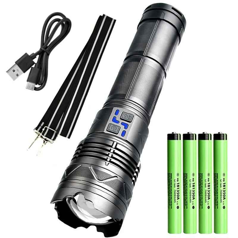 Tactical Flashlight - High - Power LED Outdoor White Laser Beam - Patriot Drop 24
