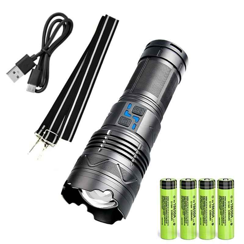 Tactical Flashlight - High - Power LED Outdoor White Laser Beam - Patriot Drop 24