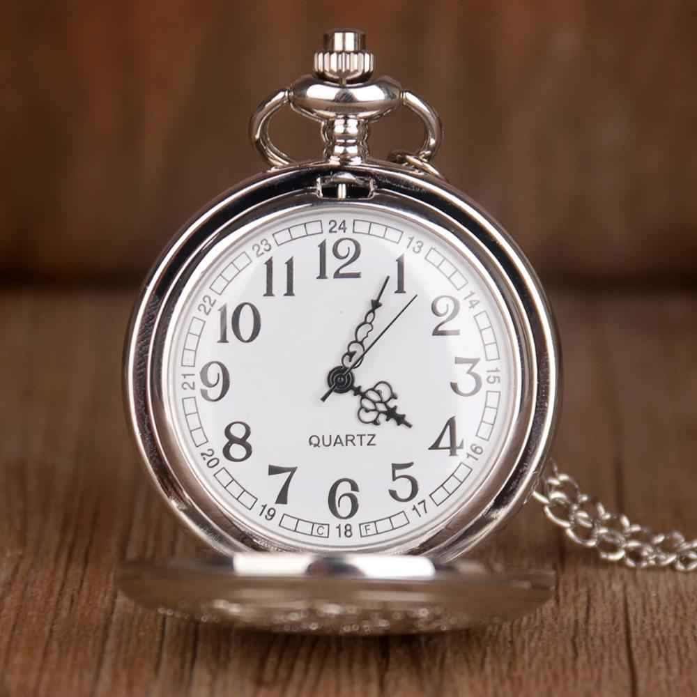 Unique Creatitive Text Men Quartz Pocket Watches Fob Chain Pocket Watches for Men Women Gift