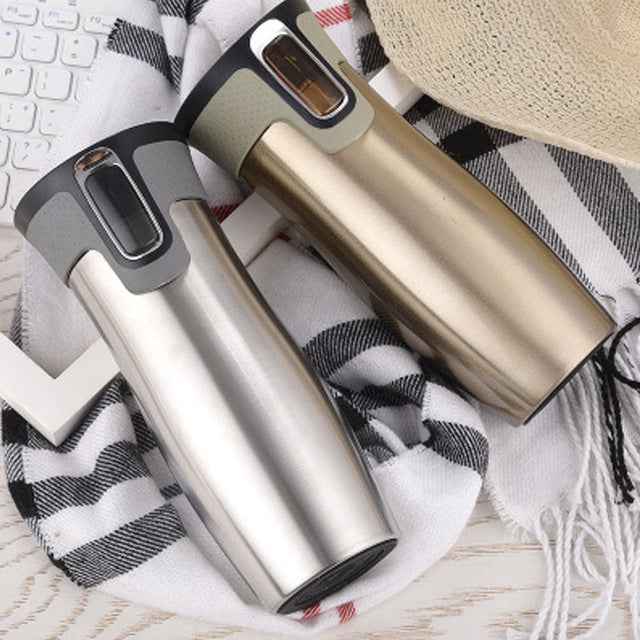 Vacuum Insulated Stainless Steel Travel Mug - 320g Thermal Water Bottle - Patriot Drop 24